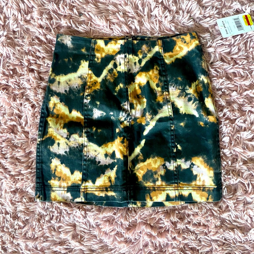 Free People Mini Skirt, Monochrome Design, Womens, Size 2